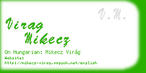 virag mikecz business card